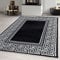 Carpetsale24 Teppich Wohnzimmer Moderne Mäander-Design Schwarz 120 x 170 cm - Kurzflor Teppich Schlafzimmer Pflegeleicht und Extra Weich - Flauschiger Teppich Waschbar Esszimmer Küche Rechteckig