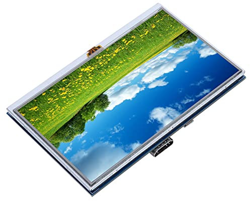 Fafeicy Schermo Touchscreen HDMI 5 Pollici Accessorio Touch Screen resistivo a 4 Fili per 3B +/4B, 0,34A/DC5V, Componente elettronico