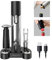 CIRCLE JOY Tire Bouchon Électrique 7 en 1 Ouvre-Bouteille Rechargeable Coffret Cadeau pour Vin et Bière, avec Socle, Coupe-capsule, Aérateur à Vin, Pompe à Vide et 2 Bouchons à Vin