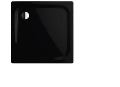 Kaldewei Duschwanne Superplan mit Wannenträger extraflach Modell 390-5 90 x 90 x 2,5 cm, Ablaufloch Ø 9,0 cm, schwarz