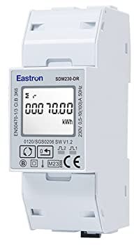 SDM210-DR Einphasen-Stromratenmonitor, kWh-Energiezähler, KWh-Stromverbrauchszähler, 100 Ampere KWh, DIN-Schienen-Stromimpulsmonitor, digitale LCD-Hintergrundbeleuchtung, MID-zertifiziert