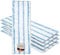 Okaei 5 Stück Wischmopp Bezug (50 cm) - Premium Bodenwischer-Wischbezug aus Microfaser mit weichen Borsten - Bezug Ideal Geeignet für Grundreinigungen von Ebenen bis Leicht Unebenen Böden - Weiß/Blau