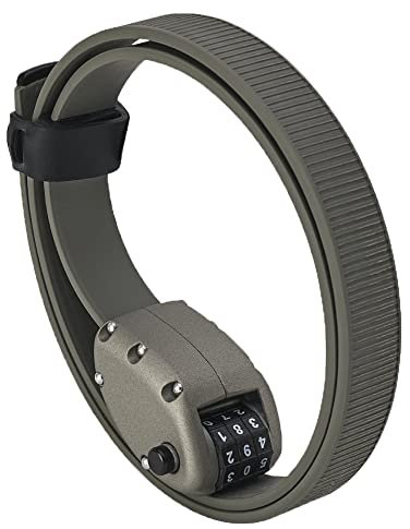 Ottolock Hexband Cinch Schloss – Leichtes, kombiniertes Fahrradschloss gegen Diebstahl, kompakt, extra robust, Fahrrad-Zubehör, Grau, 45,7 cm