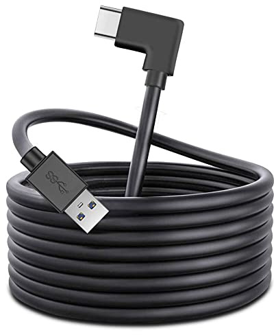 Para Oculus Quest 2 Link Cable de 16 pies, Ukiism VR Link Cable de auriculares para Oculus Quest 2 / Quest 1 y PC/Steam VR, cable USB 3.0 a USB C soporta transferencia de datos y carga rápida.
