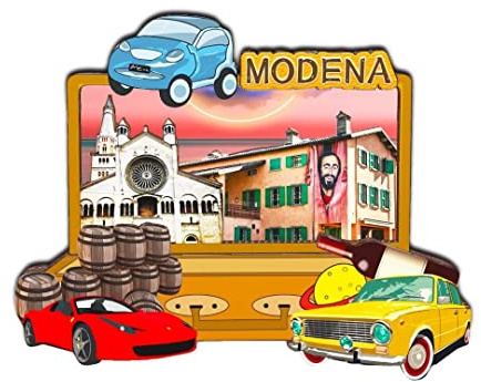 Modena Italy Fridge Magnet 3D Classic Wooden Refrigerator Magnets Landmark Handmade Craft Travel Souvenir Gift Collection Decoration -825