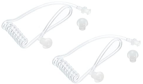 sourcing map Clear Acoustic Tube for Two Way Radio Earpiece and Headset, Replacement Coil Tube, Pack of 2