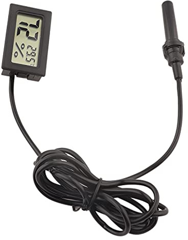 Mini-Digital-Hygrometer-Thermometer-Messgerät,LCD-Anzeige, Temperatur-Fahrenheit-Feuchtigkeitsmesser, Praktischer Temperatur-Feuchtigkeitsmesser Für Die Pflege von Akustikgitarren Und Geigen(Schwarz)