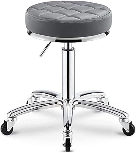 SOVORM Rollhocker, Hocker auf Rädern, Friseurstuhl mit Rollen, höhenverstellbarer Drehhocker, multifunktionaler Schreibtischstuhl (Farbe: A5) (A1) The New