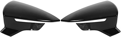 Paar Rückspiegel-Schutzabdeckungen Links Rechts Ersatz Passend Für SEAT Leon Mk3 5F ST FR Cupra 2013 2014 2015 2016 2017 2018 2019(Schwarz)