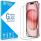 MAYtobe 2 Unidades Protector de Pantalla para iPhone 15, Cristal Vidrio Templado Antiarañazos, Antihuellas, Sin Burbujas, Dureza 9H, Ultra Transparente, Ultra Resistente