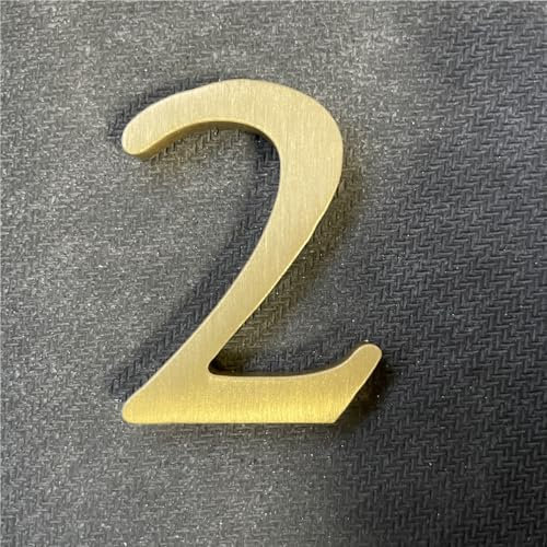 6,6 cm massiver Messingaufkleber, englische Buchstaben, Metall-Alphabet-Buchstaben, Ornament, Wandaufkleber, selbstklebende Buchstaben und Zahlen, Hausadressschilder, Türnummern, Buchstaben,