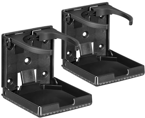 2 Portavasos Coche, Soportes Plegables para Bebidas para Coche, Soporte para Botellas, para autocaravanas, Yates, Furgonetas, Camiones, Casas, se Adapta a la mayoría de tamaños de 60 a 100 MM