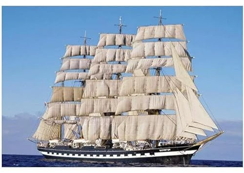 1000 Pieces Adult Wooden Jigsaw Puzzle Plain Sailing Beautiful Landscape Paintings Stress Reducing Toys Christmas Day Gifts
