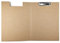 Netuno 1 Stück Klemmbrettmappe A4 Naturbraun mit Deckel und Metallclip Kraftkarton ECO umweltfreundlich Schreibplatte Dokumentenhalter Schreibunterlage Clipboard Mappe mit Bügelklemme