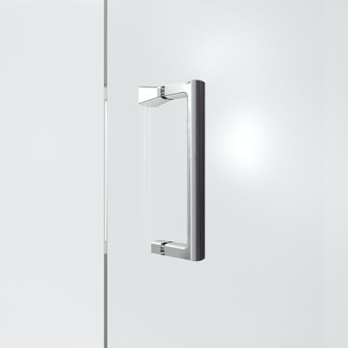 SANYROI poignée de porte de douche, écartement des trous 145 mm, poignée de cabine de douche, poignée de porte en verre, poignée d'arc en matière ABS, aspect chromé, longueur 160 mm
