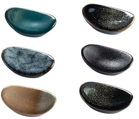 Hoement 6st Essstäbchenablage Aus Keramik Küchenbesteck-Organizer Japanische Essstäbchen Japanischer Löffel Essstäbchen Aus Porzellan Geschirrregale Gabelhalter Essstäbchen Ruht Esslöffel