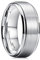 King Will Basic Wolfram-Ehering für Männer, 8 mm, silberfarbener blauer Wolfram-Ehering für Männer, matt gebürstetes Finish, bequemer Sitz, Größe 69.7 (22.2)