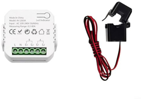 HOHOVYVY Smart Meter, Ele for CTricity Meter Read-Out WiFi, for Energy Monitor for Tuya for Smart Life for ZigBee with for CT Current Sensor Clamp (1 for CT)