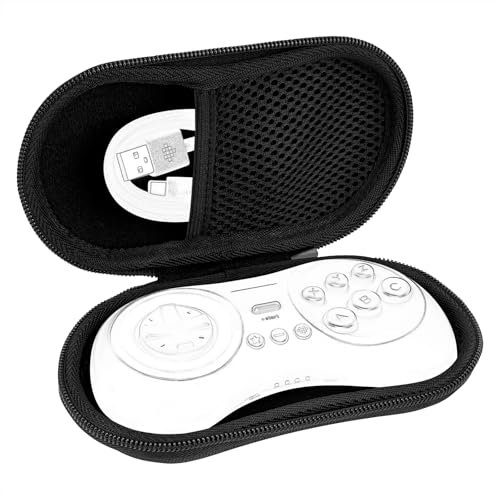 GEEKRIA Game Controller Case Compatible with 8Bitdo NEOGEO / M30 / SN30 Pro Wireless Bluetooth Controller, Hard Shell Controller Travel Case, Game Protective Storage Case (Black)