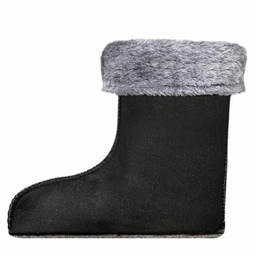 Reyox Uomo Calze Termiche per Stivali Pioggia, Scarpe Interne per Stivali in Gomma 20cm Altezza Nero 1 37 EU