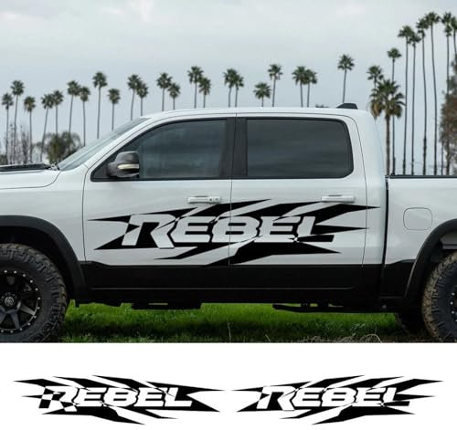 NonWoohdf Seitenaufkleber für Pickup-Türen, LKW-Grafiken, Dekoraufkleber, Vinylfolienabdeckung, passend für Dodge RAM Hemi 1500 2500 3500 Zubehör