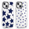 Phoona 2 packs Phone Case for iPhone 13 / iPhone 14 6,1'', Cute Clear Transparent Cover with Stars Pattern Aesthetics Design, Soft Shockproof Protective Bumper Slim Funda for Women Girls