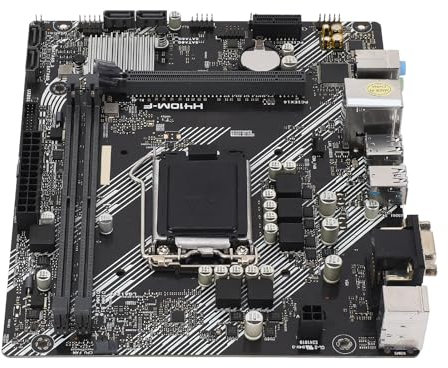 Scheda Madre H410M-F, LGA 1200 per CPU Core & Celeron di Decima Generazione, DDR4 2933MHz, 2 Canali, PCI-E 3.0, VGA, 4 SATA III, Realtek ALC887 Audio, Gigabit LAN