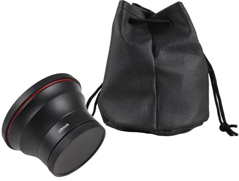 0.43X Wide Angle Lens with Detachable Macro Lens for DSLR Camera, Aluminum Alloy Camera Lens Replacement for 70D/77D/80D/1100D/700D/650D/600D/550D/300D/100D & Rebel T7/T7i/T6i/T6s/