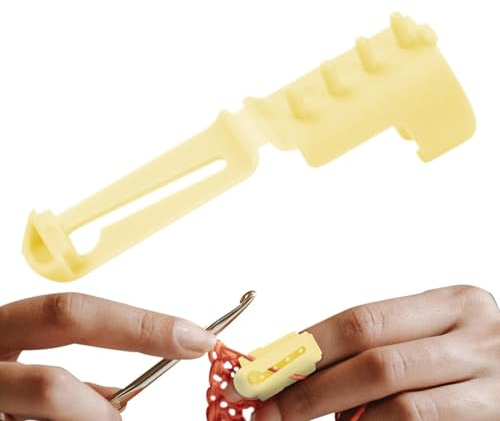 Knitting Finger Strap, Guide Yarn Separator Knitting, Crochet Ring Guide, Adjustable Thumb Protection Aid, Knitting Jumper Ladder, Light Bow for Weaving, Sewing, Craft Authorities, Quilting