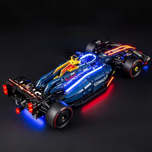 GEAMENT LED Licht-Set Kompatibel mit LEGO Oracle Red Bull Racing RB20 F1 Rennauto Technic 42206 Bausteine Modell (Modellsatz Nicht enthalten)