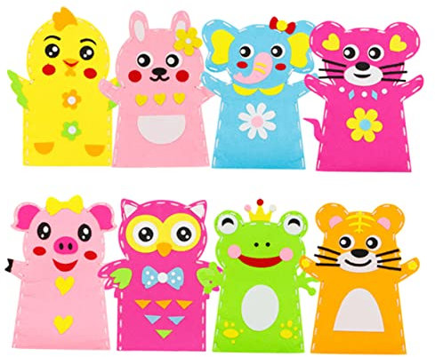 CIYODO 8-teiliges DIY-vliesstoffmaterial Handgemachte Stoffpuppen Bastelbedarf Für Kinder Entwicklungs Und Lernspielzeug