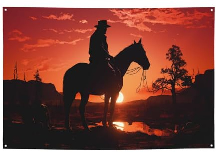 Willkommensbanner, Party-Flagge, Fotografie-Hintergrund, Banner, Cowboy-West-Schild, Foto-Requisiten, Banner für Zaun, Geburtstag, Garten, Partyzubehör, Gastgeschenke, Wanddekoration, Flagge, 180 x