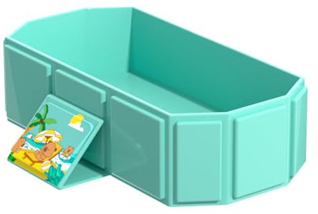 Lunaobrik Tragbare Badewanne Für Kleinkinder | Faltbare Badewanne Für Kleinkinder - Rutschfeste Duschwanne für Badezimmer, Kindertagesstätte, Reise, Kinderzimmer, Hotel und Körperreinigung für Kinder