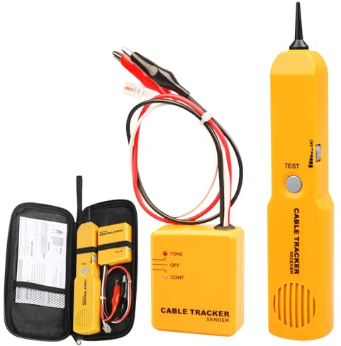 LIAVOP Testeur de Circuit, Localisateur de Câbles et Générateur de Tonalité, Testeur de Câble réseau Prise RJ-11, Fils et Câbles de Recherche et de Localisation, Pour Détecter Les Systèmes De Circuits