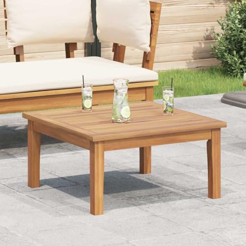 Qnhdfrt Ecksofa Quadratisch 60x60x30 cm aus Massivholz Teak Braun mit UV Schutz Robuste Gartenmöbel für Terrasse und Balkon