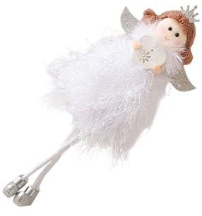 NPXUAMTJ Weihnachtsstoff Schneeflocke Prinzessin Dekoratives Hängestück Geeignet Für Innen Und Außenfeiern Stoff Weihnachtsprinzessin Ornament