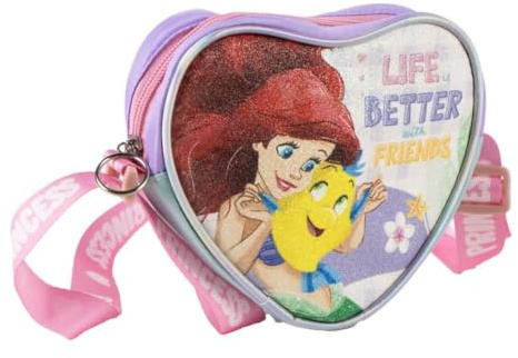 Princess Herztasche für Mädchen, mit Kindermotiv – Herztasche mit Princess Lizenz für Geschenk und den täglichen Gebrauch