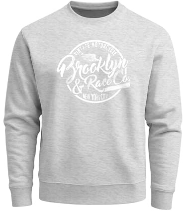 Neverless Herren Sweatshirt Pullover Brooklyn Race