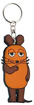 Unbekannt Die Sendung mit der Maus Schlüsselanhänger Die Maus aus Weichgummi (Braun)