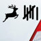 Hellweg Druckerei Strichliste Tally List Hirsch Winter Deer Auto Aufkleber Sticker Heckscheibenaufkleber