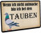 CreaLuxe Fussmatte - Wenn ich Nicht aufmache Bin ich bei den Tauben - 60x40cm, Bedruckt, Fußabtreter, Fußabstreifer für die Haustür, Fußmatte rutschfest