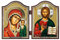 NKlaus 1449 GM von Kazan & Jesus Christus Ikone Diptychon Kazanskaja i Spasitel'
