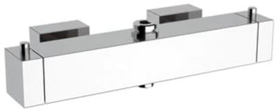 Miscelatore termostatico quadro doppia uscita cromo