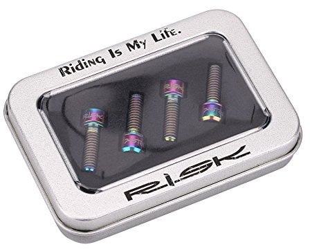 Scheibenbremse Schrauben, 4Pcs M6x18mm Fahrrad Scheibenbremse Klemmschraube Scheibenbremse Halterung Befestigungsschrauben Feste Schraube mit Dichtung Fahrradteile(bunt)