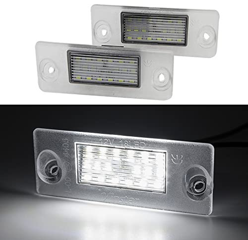 BOOMBOOST 2pcs 18LED License Number Plate Lights Lamp Compatible for Audi A4 B5 A3 8L S5 B5 A3 S3 A4 S4