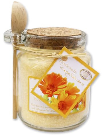 Florex Badesalz Ringelblume Glas mit Holzlöffel 300 g