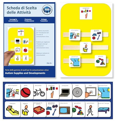 Tabella di Scelta delle Attività, 16 Pittogrammi per l'Autismo (Italiano) | 16 pittogrammi, bambini, ADHD, CAA, scuola/casa, autonomia, logopedia, materiale didattico, PCS Boardmaker, compatibile PECS