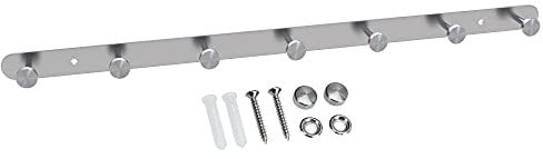 Intirilife Porte-Manteau en Acier Inoxydable Modell A - 7 Crochet - Porte-Manteau Mural avec Crochet Mural en 5 modèles différents