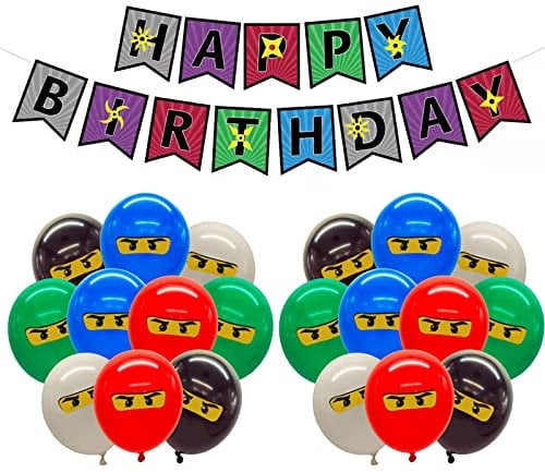 Kinder Geburtstagsfeier liefert Dekorationen Luftballons Kindergeburtstag Deko Ballons Partydekorationen für Jungen Cartoon Warrior Themed Birthday