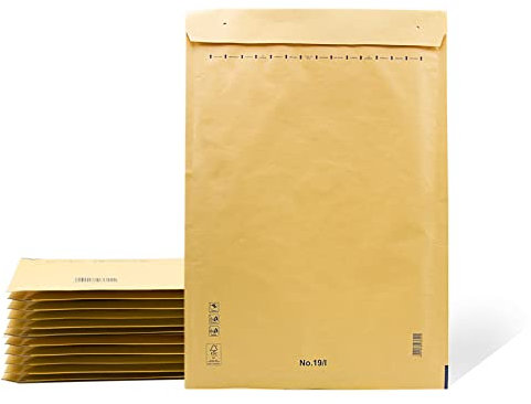Gepolsterte Umschläge aus Polyethylen-Innenpolster, Farbe Braun, Versandtaschen mit Kapazität für Dokumente mit einer maximalen Fläche (5 Polsterumschläge, 300x420 mm)